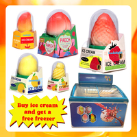 Vente en gros OEM de bâtonnets glacés 3D en forme de fruits, pêche et chocolat, 75g*12pcs/ctn, snacks congelés exotiques
