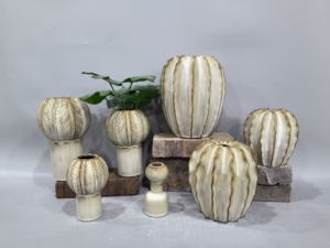 Vente en gros de vases nordiques modernes pour la décoration intérieure Fabricants de grands vases en céramique vintage à fleurs uniques - Product Image 2