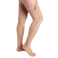 Chaussettes de compression à fermeture éclair en spandex, absorbant la transpiration, résistantes à la friction, pour le sport