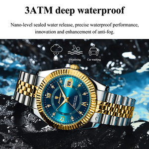 POEDAGAR 910 Montre-Bracelet de Luxe Sport pour <span class=keywords><strong>Homme</strong></span> Étanche Lumineuse avec Date, Montre à Quartz en <span class=keywords><strong>Acier</strong></span> Inoxydable, Montres pour Hommes - Product Image 3