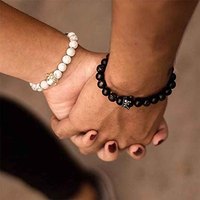 Go Party son roi sa reine lettres gravées couronne Couple colliers en acier inoxydable diamant chien étiquettes collier perles Bracelet ensemble