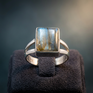 CASA DE PLATA 925 Sterling <b>Silver</b> Wedding <b>Ring</b> Rainbow Moonstone Baguette Cut <b>Silver</b> Plated Classic <b>Men</b> Women - Product Image 2