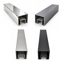 Profil de balustrade en acier inoxydable pour escalier, balcon, garde-corps en verre, système de garde-corps personnalisé