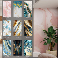Panneau mural moderne en PVC ignifuge et imperméable effet marbre pour maison, bureau, chambre, revêtement mural de douche 2700 x 1200 mm, garantie 5 ans