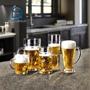 Vasos de Cerveza Gruesos al por Mayor, Vasos de Cerveza Alemanes Gigantes de 1 Litro con Relieve de Diamantes a Rayas, Vasos de Cerveza de Piña - Product Image 1