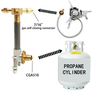 Brass Propane Gas Regulator Adapter One Piece For Camping <b>Stove</b> Portable Outdoor Use - Product Image 5