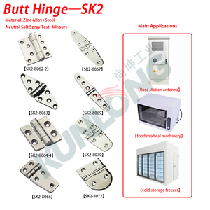 Thép không gỉ hợp kim kẽm mông bản lề với sáng đánh bóng Chrome mạ cho điều khiển công nghiệp hộp điện cửa tủ - Product Image 4