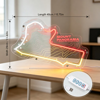 Enseigne néon LED USB pour circuit de course Mount Panorama Bathurst, idéale pour la décoration murale de la « Man Cave »