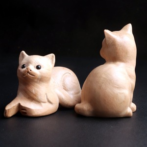 Figurines d'animaux en bois de pêche, sculptures en bois faites à la main, cadeaux d'affaires, décorations - Product Image 3