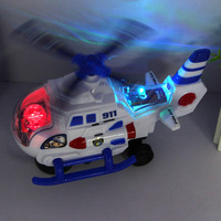 Hélicoptère de patrouille de police pour enfants Beilisi, universel, avec lumières et musique, en plastique, pour l'extérieur, alimenté par piles AA, à partir de 3 ans