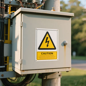 Étiquettes de gravure thermique Traffolyte de rétrécissement de valve d'avertissement de fil industriel étiquettes de panneau de signe d'ABS électrique étiquettes auto-adhésives de Traffolyte de PVC - Product Image 5