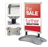 A1 (59.4*84.1cm) Base d'eau extérieure en aluminium double face pour panneaux de signalisation de chaussée A0/A1/B1