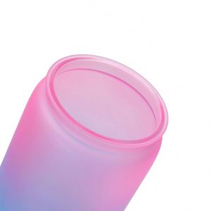 Gobelet Mason en PC de 16 oz avec paille, couleur dégradée, anti-chute, protection environnementale, usage général, cadeau pour voiture, vente en gros, avec plateau - Product Image 3