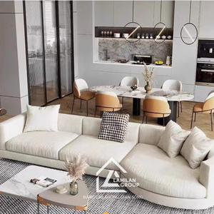 Canapé modulaire contemporain de luxe pour les espaces de salon avec un tissu doux et un style intemporel - Product Image 2