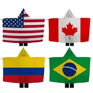 Capa de Fanático para Partido de Fútbol 2026 con Bandera Nacional y Logotipo Personalizado, Producción Rápida, Fabricante OEM Profesional - Product Image 2
