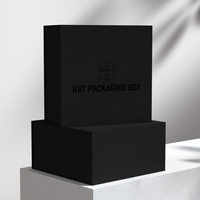 Meilleures ventes de boîtes en papier à couvercle à fermeture magnétique Coffrets cadeaux chapeau écologique haut de gamme Boîte en papier gaufrage pour chapeau à impression numérique