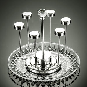 Portavasos redondo de acero inoxidable con soporte, escurridor inteligente para vasos de vidrio, tazas de té, para el hogar y la sala de estar - Product Image 5