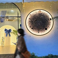 Lampe murale en résine LED 3D réaliste en forme de lune pour le salon, transformez votre espace avec une lueur cosmique
