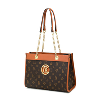 Sac à main de luxe de niche, imprimé élégant, sac bandoulière étanche en cuir PU avec chaîne, sac fourre-tout pour femme