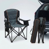 Chaises pliantes en acier personnalisées, légères, portables et durables, en tissu Oxford 600D, avec sac isotherme, pour le camping, le jardin, la randonnée, l'atelier et la chambre