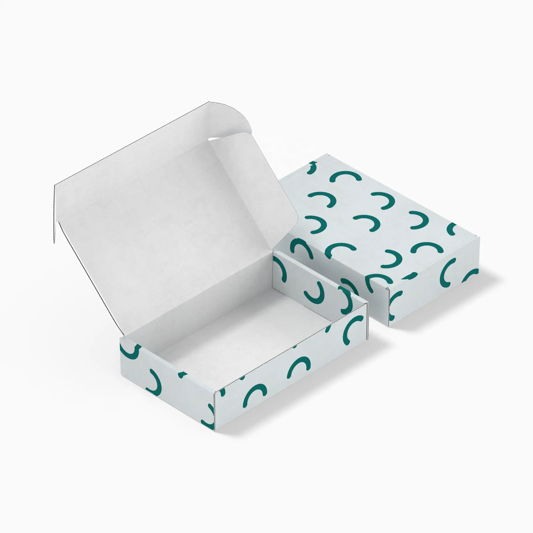 Embalaje de cartón personalizado cajas de cartón corrugado E-Flute Mail Caja de envío Diseño Caja de embalaje de ropa