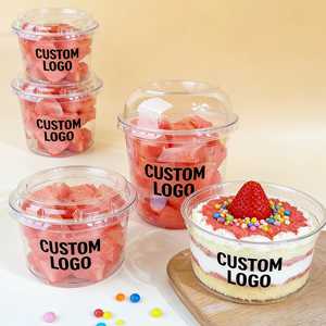 Gobelets à dessert jetables en plastique transparent à paroi simple pour la restauration, emballage alimentaire, gâteaux, diamètre 90 mm, 5 oz, 8 oz, 10 oz - Product Image 3