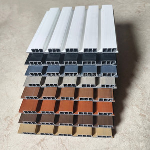 Panneaux de clôture 3D en PVC enduit ASA WPC imperméables pour jardin, revêtement mural extérieur pour maisons avec couverture supérieure et latérale - Product Image 2