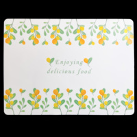 Design personnalisé réutilisable de qualité alimentaire, napperon en silicone pour fruits, impression, tapis de table à manger en silicone pour plantes mignonnes à la mode