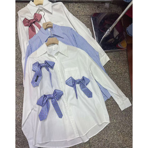 Chemise à manches longues pour femme avec nœud papillon 3D, tendance - Product Image 6