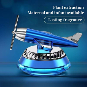Hélice solaire rotative pour voiture Avion Parfum ornements créatifs double anneau cristal <span class=keywords><strong>auto</strong></span> rotation voiture Rafraîchisseurs d'air Avion - Product Image 2