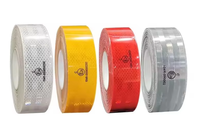 Adhesivo de diamante certificado ECE, pegatinas reflectantes rojas de alta intensidad para bicicleta, cinta reflectante rasgable de PVC resistente a la intemperie prismática