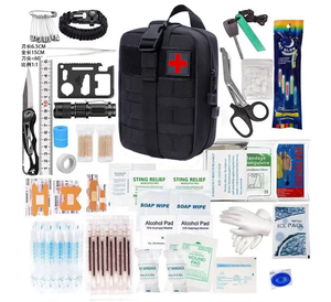 Kit di Sopravvivenza 33 Pezzi, Kit di Pronto Soccorso Combinato, Kit di Sopravvivenza Portatile e Resistente per Campeggio, Viaggi, Auto, Attrezzatura Tutto-in-Uno per la Sicurezza - Product Image 3
