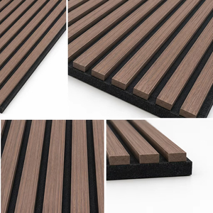 Panel Acústico de Absorción de Sonido, Paneles Acústicos de Listones de Madera con Fieltro PET Ecológico para Decoración de Hoteles y Estudios Modernos APK013 - Product Image 2