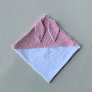 Peignoir <span class=keywords><strong>de</strong></span> <span class=keywords><strong>Bain</strong></span> Bébé à Capuche en Mousseline Éponge <span class=keywords><strong>Douce</strong></span> et Absorbante, Couleur Unie, avec Oreilles <span class=keywords><strong>de</strong></span> Lapin, en Bambou, Serviette <span class=keywords><strong>de</strong></span> <span class=keywords><strong>Bain</strong></span> Capuchon pour Bébé - Product Image 4