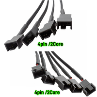 Adaptateur de ventilateur SATA vers 2 3 4 broches, adaptateur de câble d'alimentation de rallonge de ventilateur de boîtier PC 12V à 2 cœurs 3 broches / 4 broches 15 broches SATA vers 2 3 4 voies