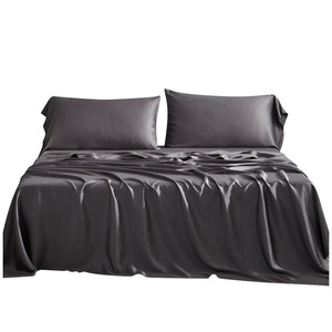 Bamboo Fiber Solid Color Four Piece <b>Bedding</b> <b>Set</b> 1.8m Bed Breathable Simple Style Reactive Dyeing - Product Image 4