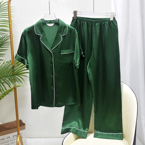 Nuovo arrivo 100% di seta di gelso per la casa pigiama in pura seta traspirante a maniche corte indumenti da notte per gli uomini - Product Image 2