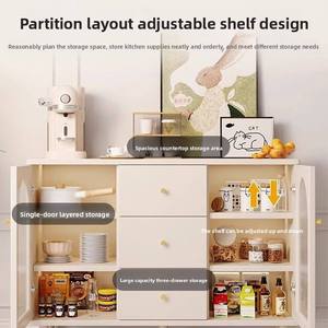 Buffet mural en bois massif, armoire de rangement au design moderne pour <span class=keywords><strong>cuisine</strong></span>, salle à manger, salon - Product Image 2