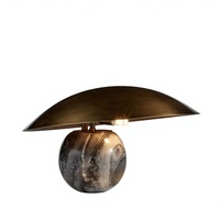 Lampe de table scandinave moderne en marbre avec abat-jour en forme de dôme, lumière LED pour chevet, bureau, chambre à coucher, salon