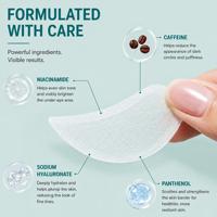 Patchs pour les yeux en micro-aiguilles bio vegan personnalisés, acide hyaluronique, anti-rides, cernes, absorption profonde, masque en hydrogel