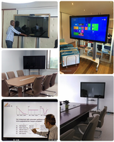 Tableau blanc interactif intelligent LED de 110 pouces UHD 3840x2160 16:9 avec fonction tactile stylo/doigt pour l'enseignement