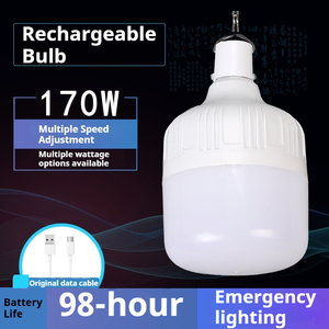 Светодиодная аварийная лампа с USB-зарядкой, 70-220 Вт, на батарейках, для потолка, перезаряжаемая, мигающая - Product Image 2