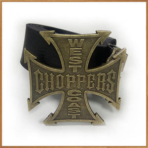 Hebilla de Cinturón Premium Vintage de Aleación con Forma de Cruz y Letras West Coast Choppers - Product Image 6