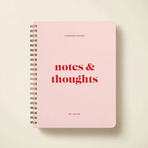 Agenda 2025 promotionnel en cuir rigide spirale or rose avec feuille bleue, 100 feuilles, planificateur quotidien, anglais, A5 B5, calendrier, spirale, My Note Gift - Product Image 4