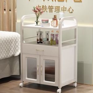 Modern Stainless Steel Salon Trolley Hairdresser Nail Technician <b>Rolling</b> Cart Cabinet Furniture Wheel Wheels for Barber Salon - Product Image 1
