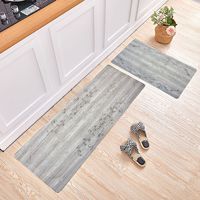 Nouveau Tapis de Sol Vintage Chic pour Cuisine et Salle de Bain, Rembourré, Doux, Fin, Antidérapant, Absorbant l'Eau, Longue Bande, Luxe Léger