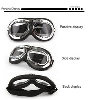 Nouvelles lunettes de moto rétro à monture intégrale, style vintage, verres miroir, coupe-vent, pour pilotes