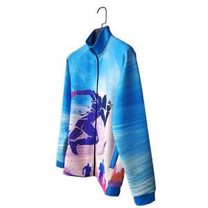 Sublimación de secado rápido de manga larga, estampado completo, moda, algodón, cremallera personalizada, chaqueta acolchada deportiva para hombre para maratón - Product Image 2