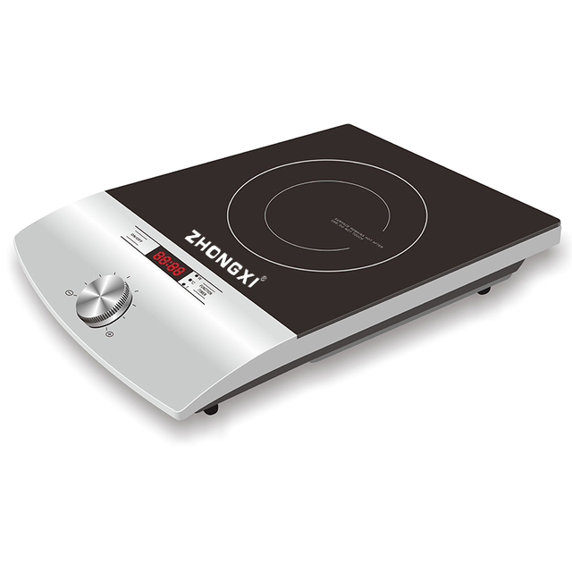 Portable Induction Cooker Kitchen Appliances Household Single Burner Electric Cooker Stoves with Black Gold Ceramic Glass Plate