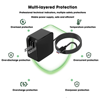 Chargeur mural GaN PD 65W direct d'usine, chargeur rapide interchangeable pour téléphone portable, ordinateur portable, ordinateur de bureau, Macbook